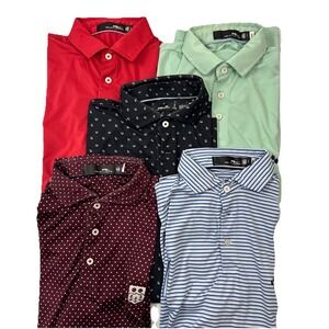 RLX Ralph Lauren Shirt‎ Mens Small Golf Club Performance Flex lot of 5 Muticolor